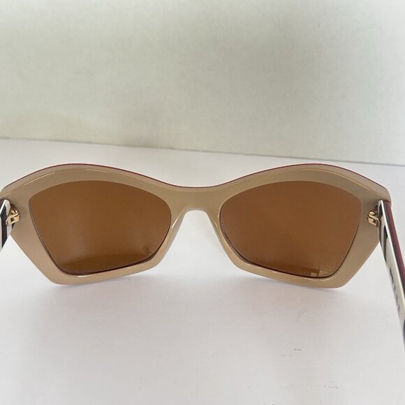 Prada Italy Women Sunglasses Butterfly Red Used Frames New Lenses & Case SPR 07X - Picture 8 of 16
